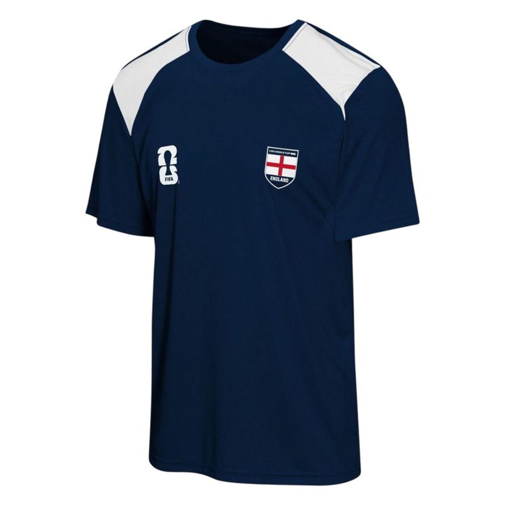 Fifa Mens World Cup England FA Short-Sleeved Polo Shirt / Navy